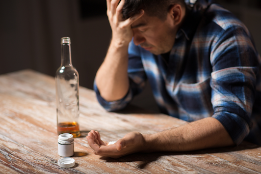 man doing alcohol and drugs became depressed and got co occurring disorders