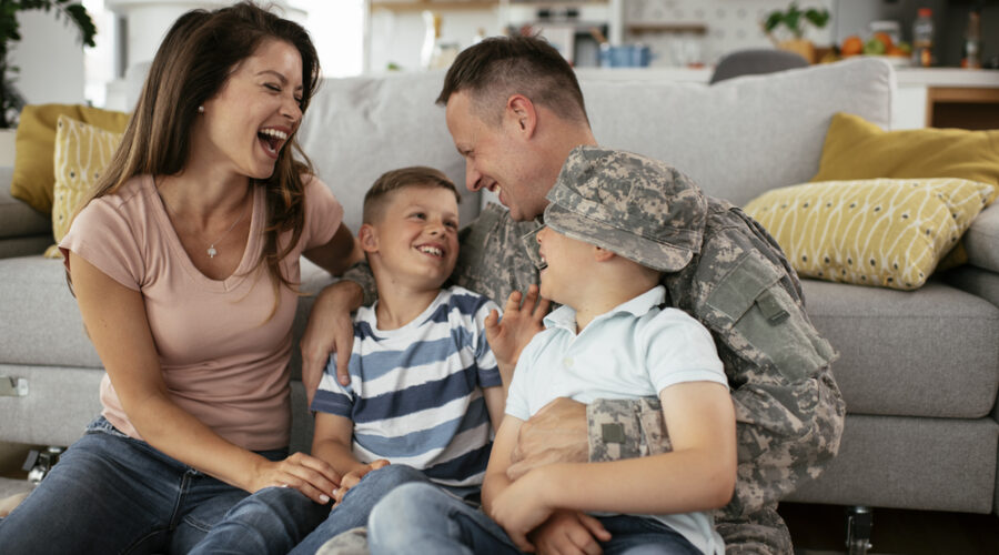 military man with PTSD gets help from family