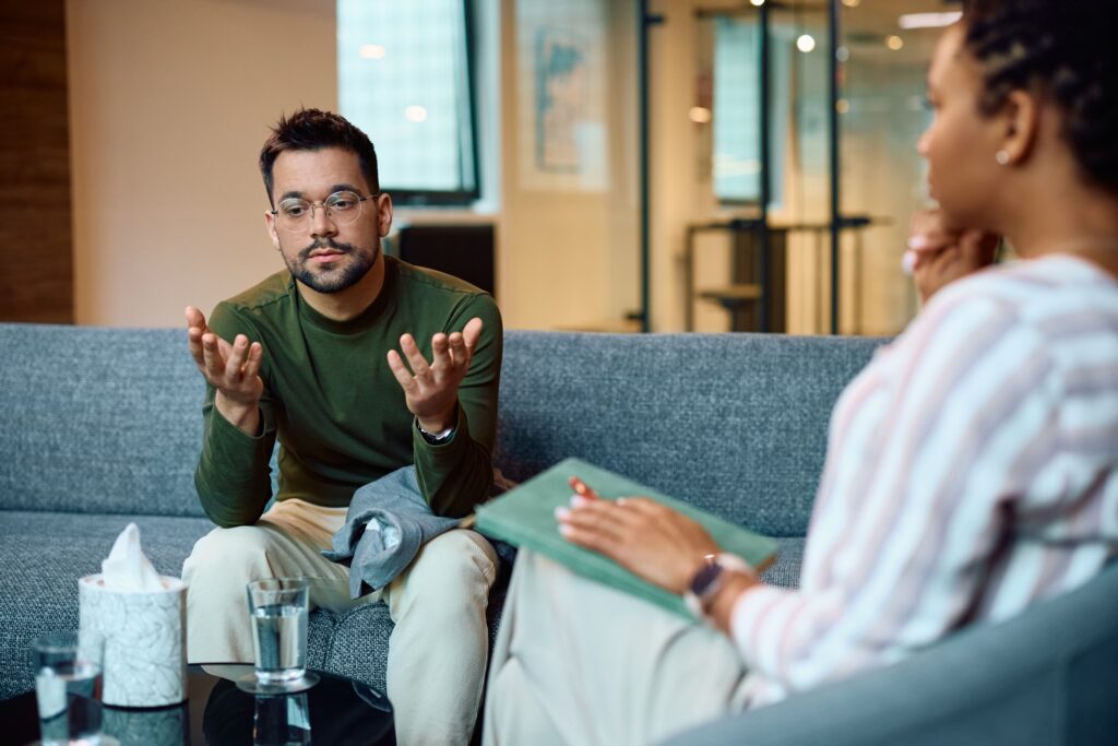 a patient experiencing a positive changes after a long and complex EMDR Therapy