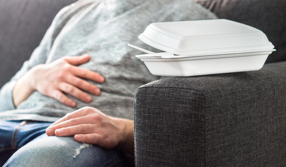 man getting weight gain due to depression