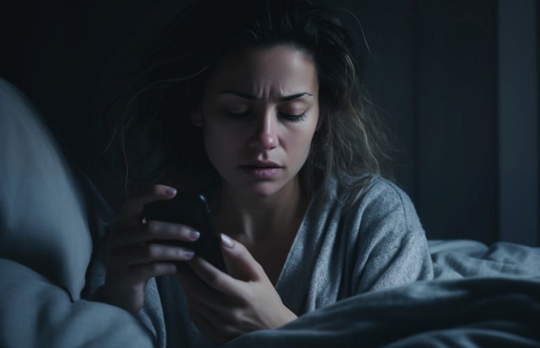 woman looking tire most likely due to depression