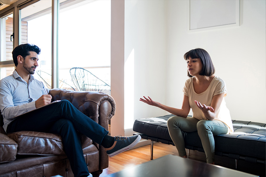 woman in individual therapy