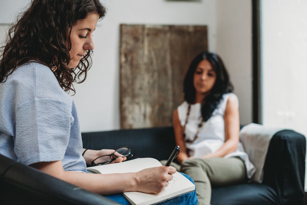 woman in therapy for trauma